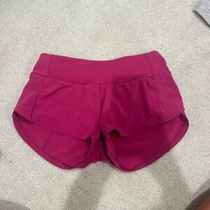 Ripened raspberry speed up lululemon shorts